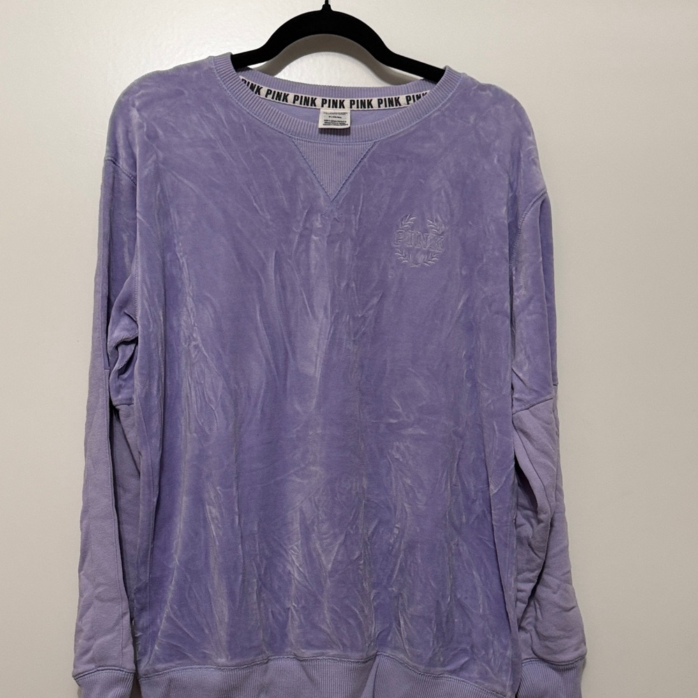PINK Lavender Relaxed Crewneck Sweatshirt